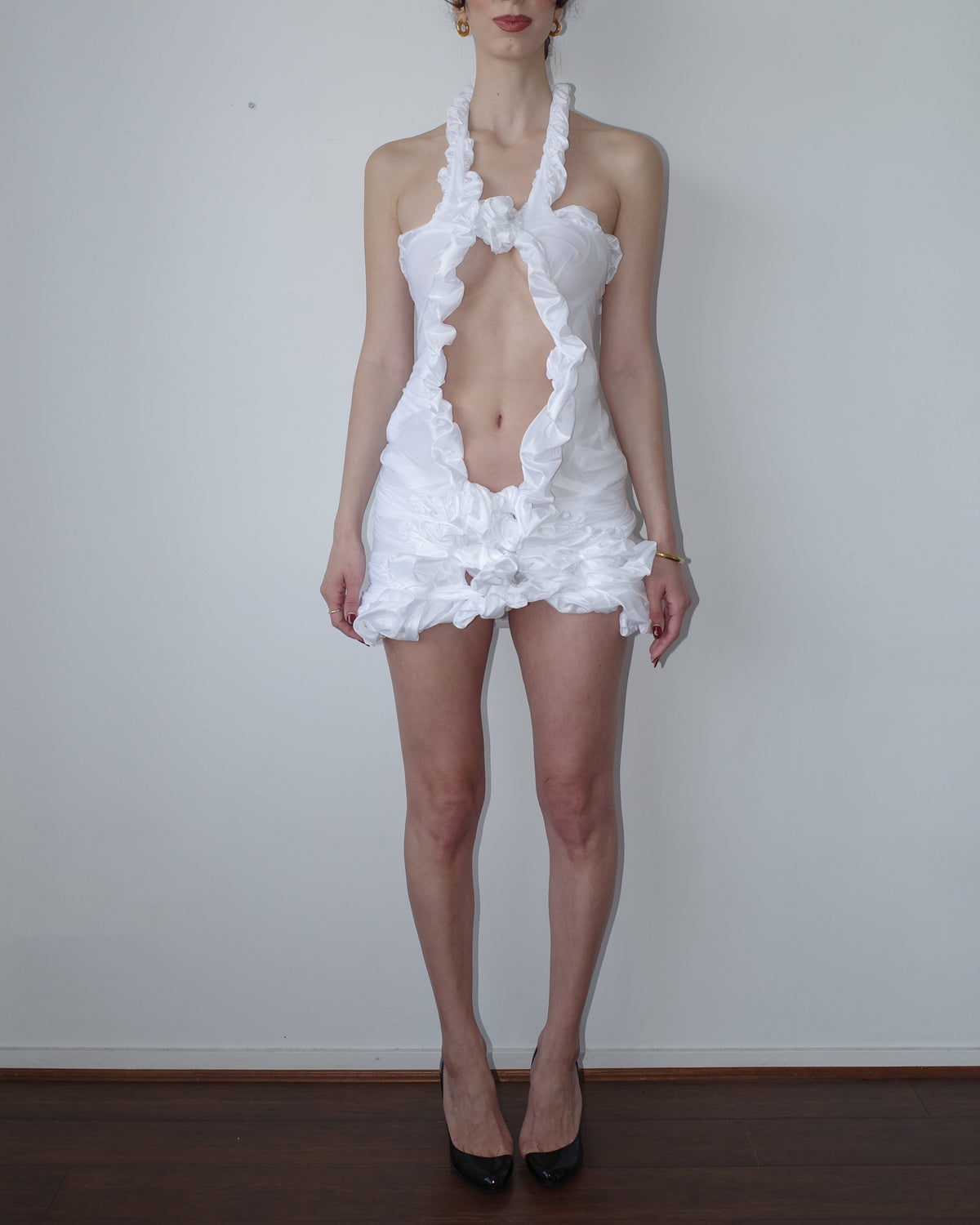 THE ROSETTE HALTER DRESS
