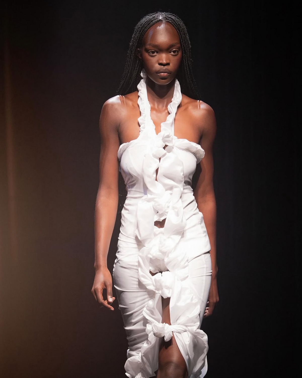 THE ROSETTE HALTER DRESS